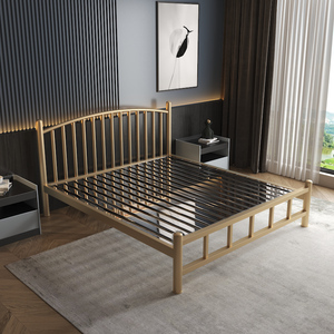 不锈钢床1.2米单人1.5现代简约1.8m双人床架网红非铁艺床定制轻奢