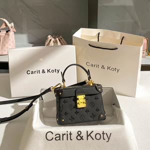 Carit Koty今年流行复古刺绣盒子包包女夏天2024新款通勤水桶包
