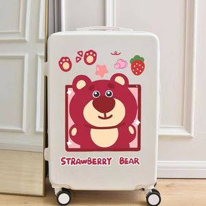 卡通可爱大张草莓熊行李箱贴纸拉杆箱旅行箱冰箱房间装饰贴画防水