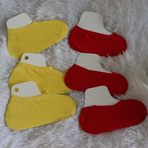 6双本命年大红色糖果袜子结婚庆金黄色袜底女船袜防滑隐形短丝袜