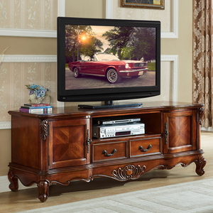 欧式电视柜 卧室美式实木电视机柜小户型客厅地柜1.8米主卧电视柜
