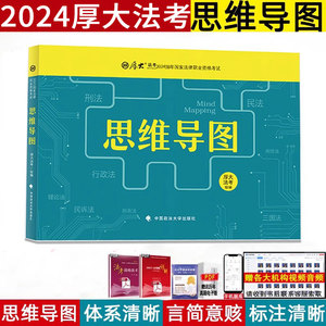 厚大法考2024思维导图八科合订本 2024年法律职业资格考试司法考试教材逻辑总结背诵记忆 可搭厚大教材理论卷真题卷张翔 口袋书