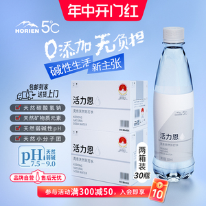 活力恩克东碱性天然苏打水0添加500ML*15瓶*2箱
