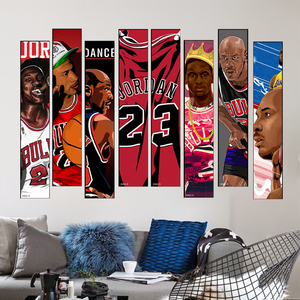 NBA篮球星卧室墙贴詹姆斯科比装饰贴画男生宿舍海报布置自粘壁画