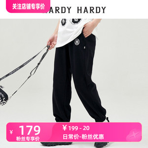 HARDY HARDY2023春季刺绣字母松紧腰卫裤男女休闲裤长裤运动裤子