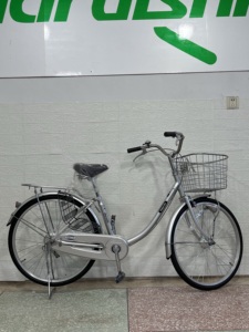 全新出口日本（丸石）24寸低跨度单弯梁车架感应灯城市轻快自行车