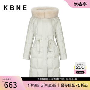 【商场同款】KBNE卡贝奈尔2022冬新品大毛领白鸭绒加厚面包羽绒服