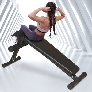 健身哑铃凳可折叠腹肌板家用多功能训练器材杠铃下斜卧推调节椅子
