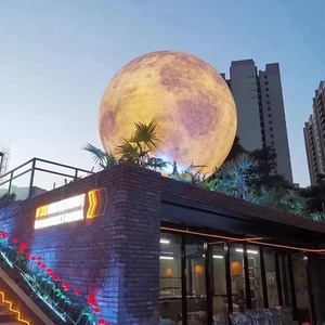 3D月球灯吊灯创意大号灯酒吧星球餐厅超大装饰户外草坪景观氛围灯