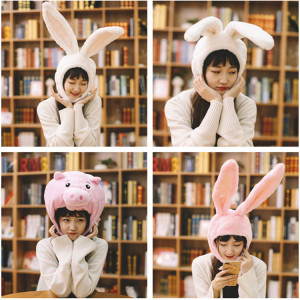 少女心林小宅同款兔耳朵帽子头套卖萌神器拍照道具表演兔子发饰