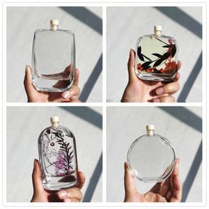 新款diy小口径浮游花瓶玻璃瓶100毫升简约香水瓶家居香薰玻璃摆件