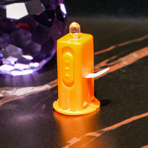 创意LED电子灯加厚塑料壳暖光长亮一键开关带电池蜡烛状装饰小灯