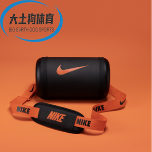 Nike耐克会员节礼品黑橙色水桶包随身健身训练斜跨单肩男女桶包
