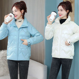 新品女式羽绒棉面包服2023冬季韩版长袖大码修身棉衣女外套加厚