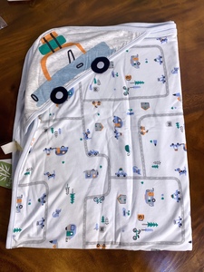 贺曼夏款男婴儿新生儿竹纤维包被90×90盖被抱被包毯子抱毯空调毯