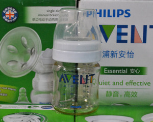 飞利浦新安怡经典宽口径PES奶瓶125ml 适合SCF903储奶瓶 存奶瓶