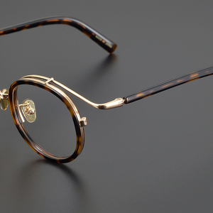 胡歌同款眼镜超轻纯钛圆框复古民国风文艺范男女可配近视眼镜框架