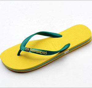 夏季户外情侣款巴西纯色系列橡胶防滑男女人字拖鞋 耐磨家居拖鞋