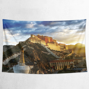 布达拉宫背景布挂布西藏民族文化藏式挂画房间客厅挂毯墙布画布