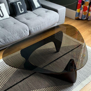 设计师小茶几野口勇创意玻璃客厅实木三角形异形木质组装简约现代