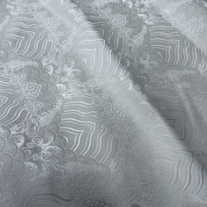 白色海浪织锦缎马面裙尼龙75厘米宽布料汉服腰带唐装新中式面料