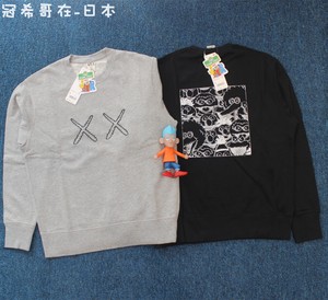 全码现货日版优衣库 x KAWS x 芝麻街联名 胸前XX 第二弹卫衣外套