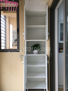 上海定制整体阳台储物收纳柜壁柜橱柜拐角窄柜定做落地式一体柜i