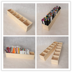 实木文具分格中式收纳盒马克笔铅笔整理木盒多功能客厅办公室用品