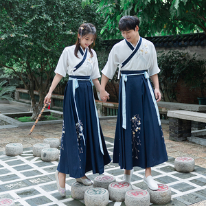 改良汉服女夏梅花中国风学生长裙古装仙女飘逸清新淡雅古风日常