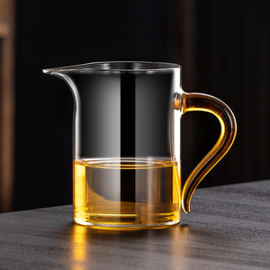 加厚耐高温玻璃公道杯带茶漏公杯套装分茶器茶海家用带过滤泡茶杯