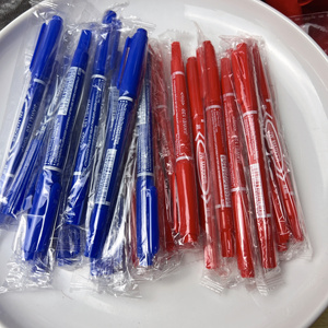 207大小双头蓝色红色各10支油性记号笔勾线笔