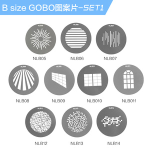 Nanlite南光保荣口成像镜头附件GOBO投影图案创意造型圆形插片组