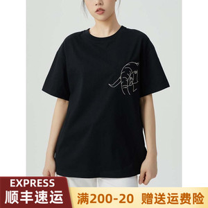 欧阿玛施女装国内专柜正品代购2024夏季圆领小象短袖T恤女5300979