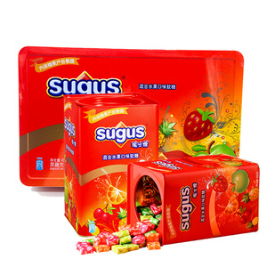 sugus瑞士糖混合水果口味软糖结婚喜糖年货礼盒装送礼喜糖果