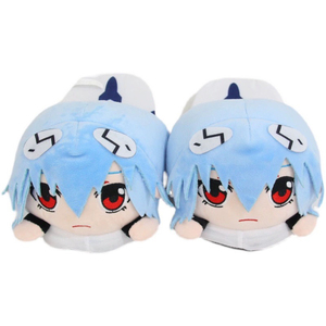 新世纪福音战士Ayanami Rei Plush棉拖鞋厚男毛绒半包凌波丽女孩