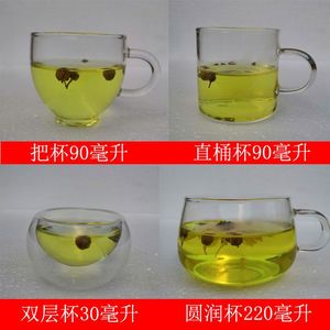 玻璃杯子带把 茶杯功夫茶具套装家用带把透明茶绿茶套杯个人杯