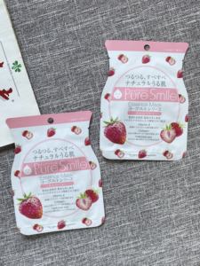 适合冬季的面膜  日本Pure  Smile 酸奶草莓精华面膜预防面部粗糙