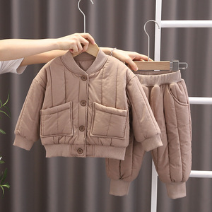 宝宝冬装0一1-2-3周岁半男宝宝冬季衣服婴儿小童棉衣棉裤加厚套装