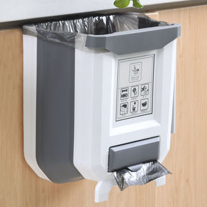 厨房专用垃圾桶挂式家用大号可折叠壁挂橱柜门厨余杂物分类收纳筐