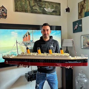 乐高泰坦尼克号积木高难度巨大型模型船舶男孩拼装玩具新年礼物12