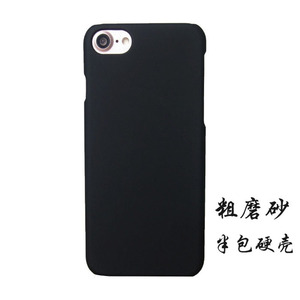 纯黑色适用于苹果SE3细磨砂手机壳iPhone8简约7砂岩SE2薄半包硬壳
