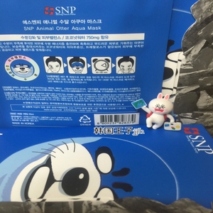 韩国发送 正品现货 SNP动物面膜 水獭10片 集中提供水分包邮 现货