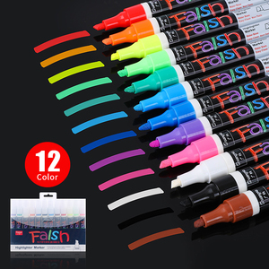 12色LED电子荧光板专用笔彩色玻璃液体粉笔灯板笔涂鸦DIY发光黑板