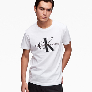 CK Calvin Klein 男女情侣纯棉字母大标图案日常休闲圆领短袖T恤