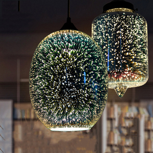 酒吧吊灯创意彩色3D玻璃甜品咖啡厅美发服装店橱窗工程吧台餐厅灯