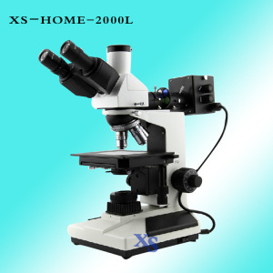 批发HOMA-2000L平场消色差金相显微镜、1200倍三目金相分析显微镜
