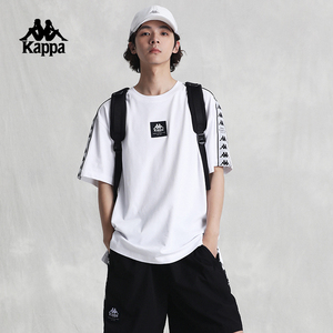 kappa卡帕背靠背纯棉串标短袖t恤男2024夏季新款运动上衣半袖男士