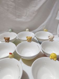 出口日本卡通陶瓷碗角落生物碗动物碗米饭碗轻松熊公仔碗立体饭碗