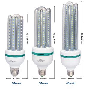 led玉米灯泡室内超亮12W9瓦节能灯管E27螺口3U220V灯管家用灯光源