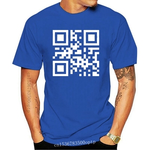 New Men T Shirt QR Code T Shirt LSD White on Black tshirts W